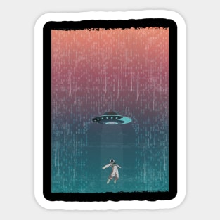 Digital Rain Space Fantasy Sticker